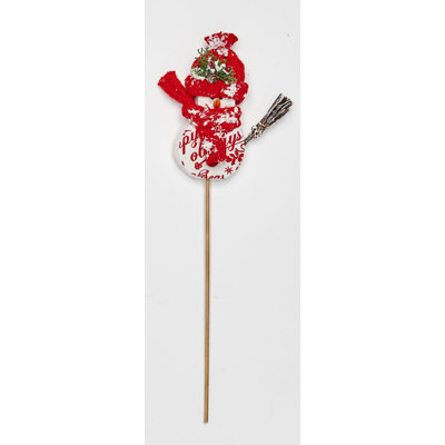 Bonhomme de neige avec chapeau rouge