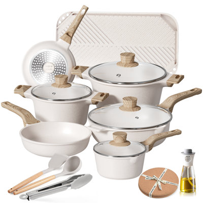 Caannasweis 20 Pieces Non Stick Cookware Set