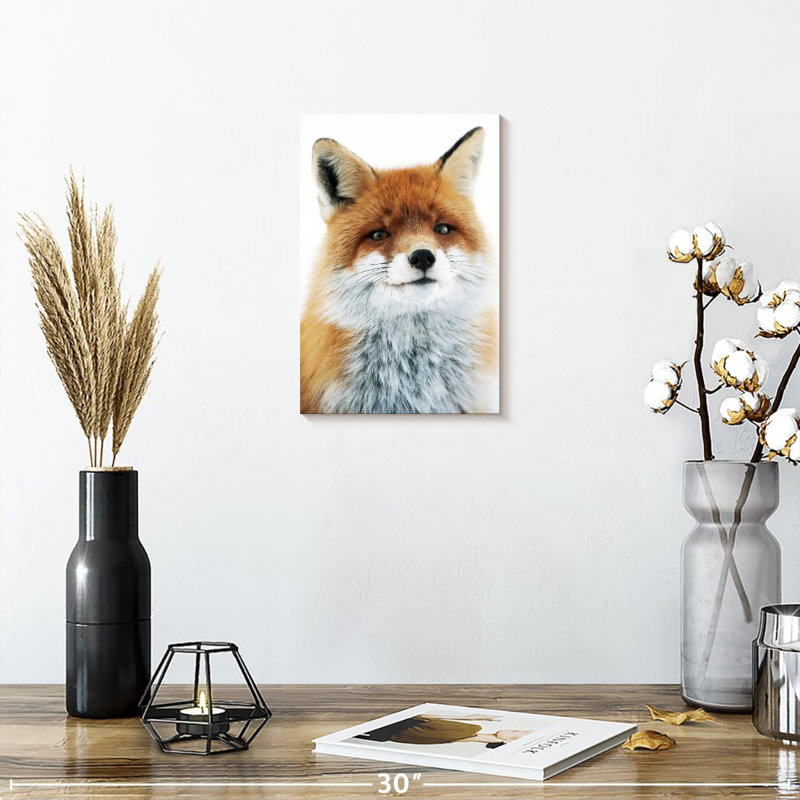 Regard de renard Brampt, H 12 po x l 8 po