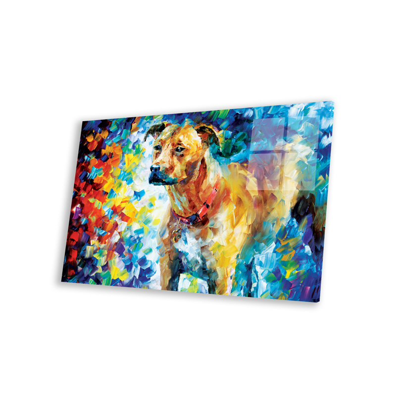 «Dog III» par Leonid Afremov - peinture sans cadre