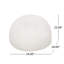 Pouf rond en fausse fourrure 3 pieds Mandana, blanc