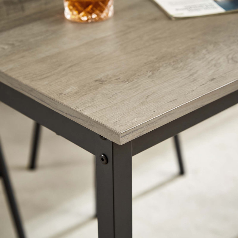 Pub High Dining Table 7 Piece Set, Gray/Black, Gray