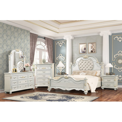 Destiny Contemporary Wood 4-Piece Bedroom Set