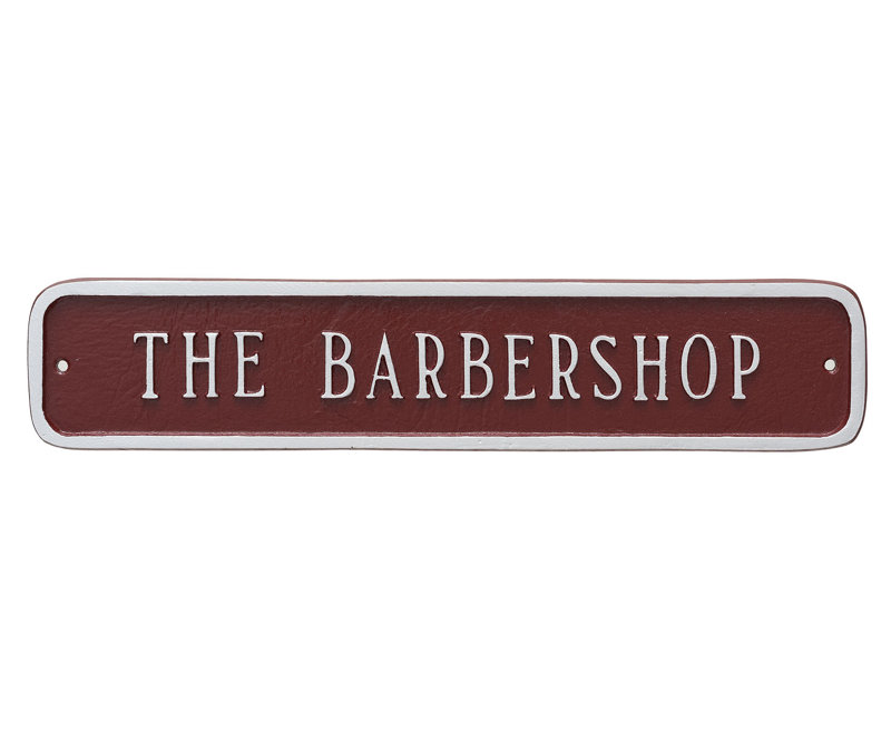 Plaque d’adresse murale sur 1 ligne lexington, Blanc / Noir, Oui