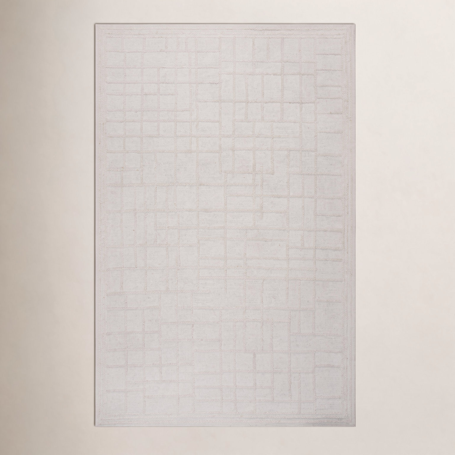 Jekiah Hand-Tufted Geometric Wool Rug, Rectangle 7'9" x 9'9"