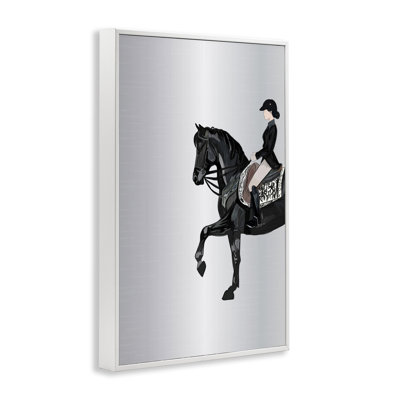 Silver Rider Jockey Art by Amelia Noyes