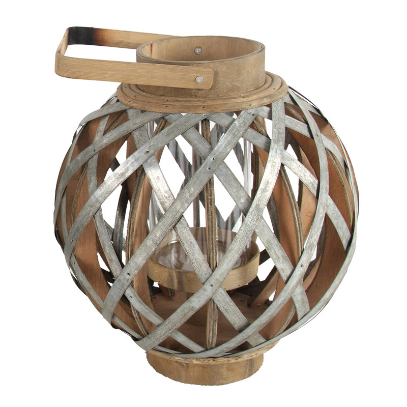Decorative Lantern With Handle, Wooden Lantern For Indoor Outdoor, Home Garden Wedding
