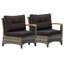 Chaises simples pour 2 personnes avec coussins-130579549