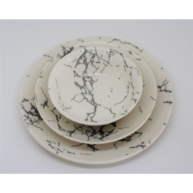 Service de table 24 pièces, service pour 6 Adalbero, Gris / blanc