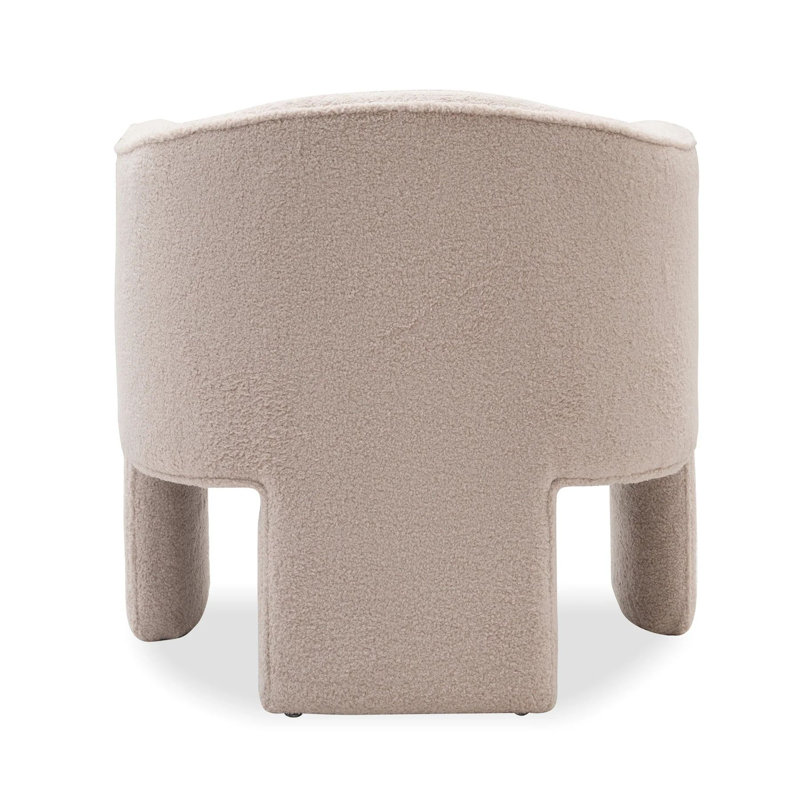 Chaise d'appoint Mezcal en chenille martelée, Beige