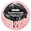 Noir and Blush Lips Fashion and Glam Round Acrylic Art by Oliver Gal-1131691404