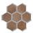 Aureole 8.66 In. X 9.84 In. Matte Terra Mauve And White Porcelain Hexagon Wall And Floor Tile (8.07 Sq Ft/Case) - 18 Sheets