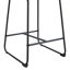 Ensemble de 2 tabourets de bar en polyuréthane de style minimaliste moderne - blanc, convenant à la cuisine, au bar et à la maison moderne, avec des dimensions de produit de 17,7 x 14,5 x 37 pouces.-1440167310