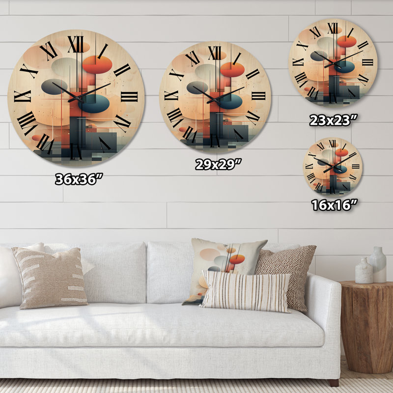 Horloge murale en bois surdimensionnée, Très grand