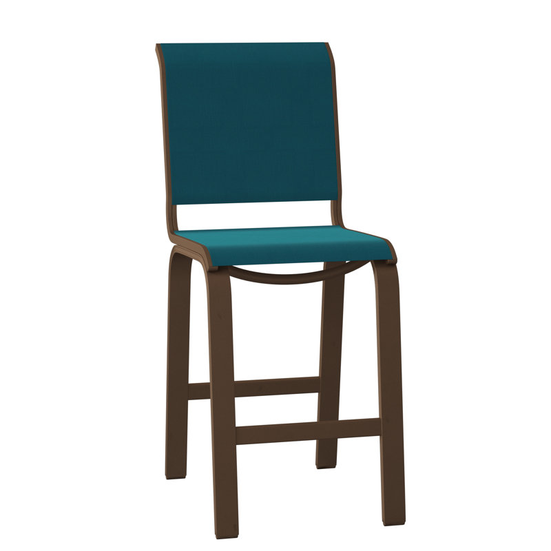 Tabouret de bar 26 po Holna, Kona texturé, Sunbrella® bleu sarcelle