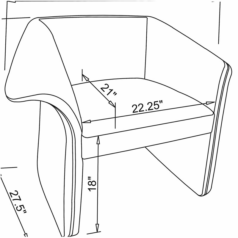 Fauteuil d'appoint à accoudoirs inclinés noir Mcdonald
