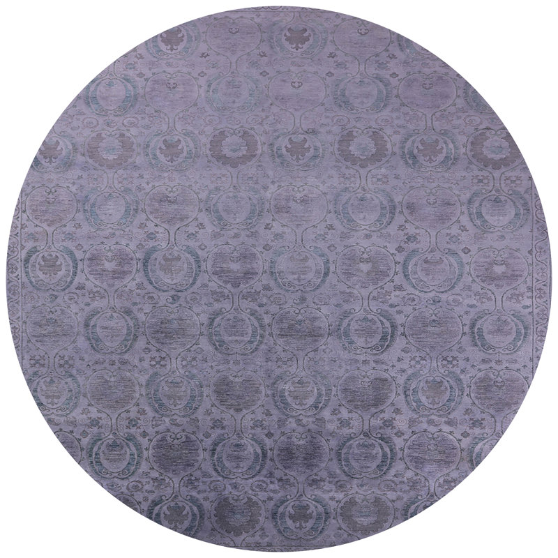 Tapis oriental mauve, Rond 5 pi