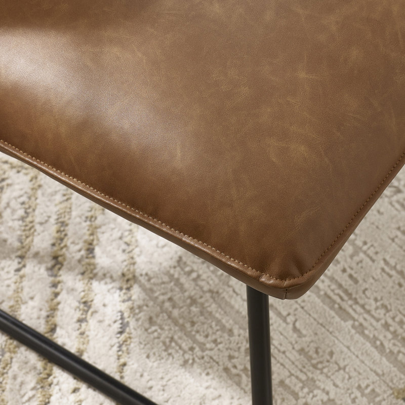 Faux Leather Accent Chair, Brown