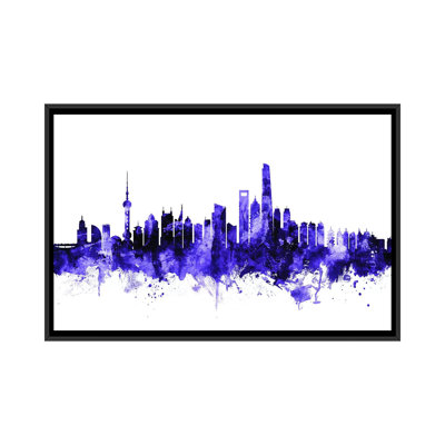 « shanghai, china horizon » par michael tompsett, reproduction d’impression sur toile tendue