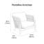  Fauteuil club d'extérieur Portofino - corde naturelle et bois d'acacia