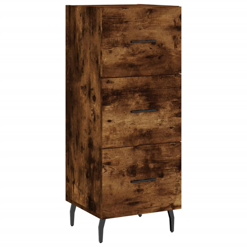 Muhtasim 3 - Drawer Rectangle Accent Chest, Smoked/Oak