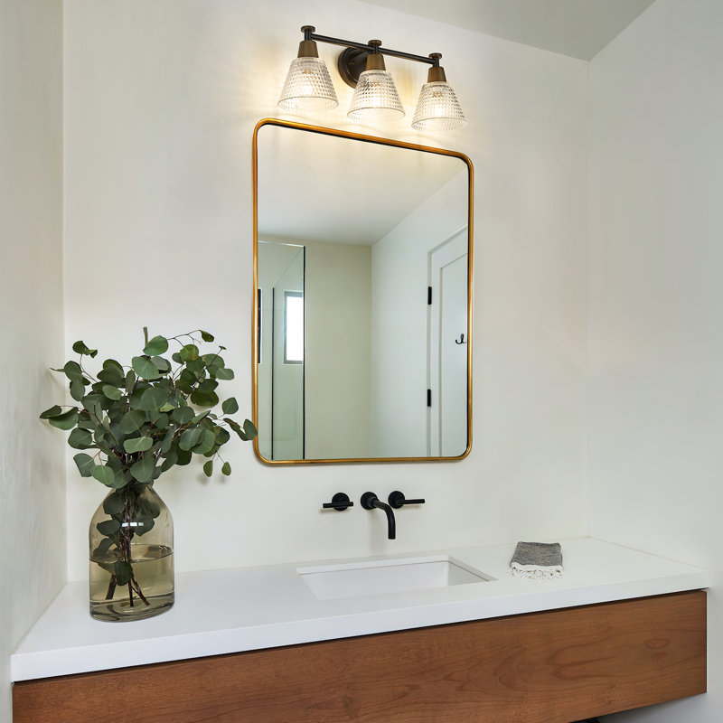 Batheaston 3 - Light Dimmable Vanity Light, Black/Vintage