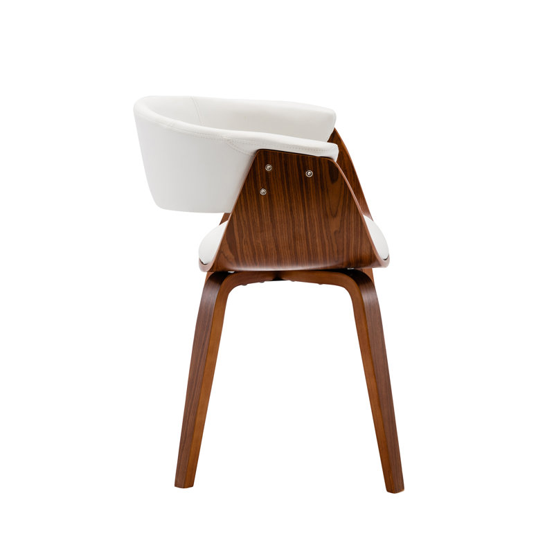 48cm H Polyurethane Upholstered Armchair, White