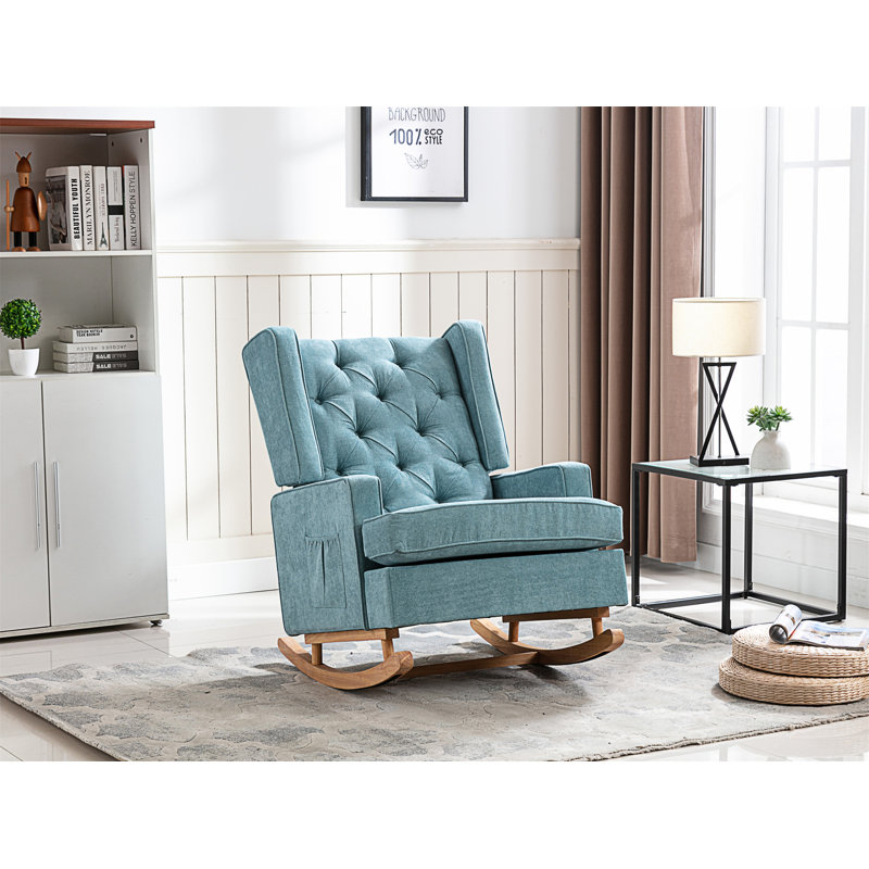 Chaise berçante Jayneen, Vert menthe