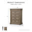 Ensemble de chambre à coucher 3 pièces Laniel (2 tables de chevet + 1 commode)
