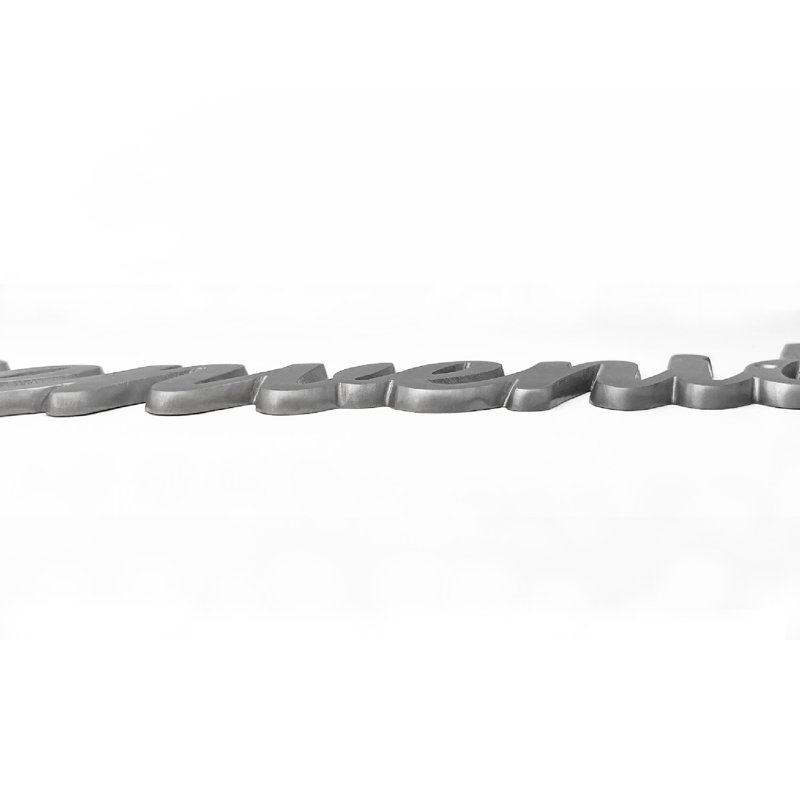 Bienvenidos Door Greeting, Satin Nickel