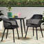 Chaise d'extérieur Azalea -, structure solide, conception moderne, polypropylène noir, 23 po de profondeur, 21,5 po de largeur, 33 po de hauteur, 12,2 lb de poids Azalée, résistance aux intempéries, 23,46 po, 21,74 po, 33,94 po