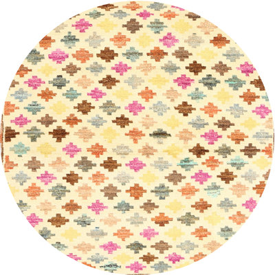 Tapis crème/rose/brun zone contemporaine