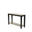 Console de salon moderne avec finition bicolore 1 pièce Console sous-table avec rangement en bois d'hévéa et placage de noyer