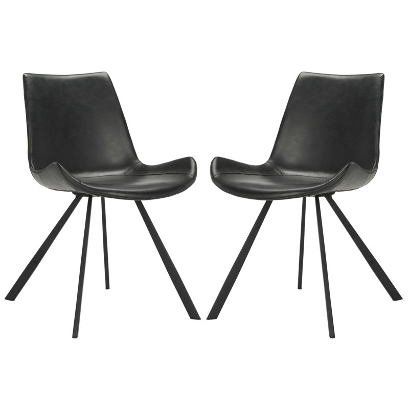 Chaise d'appoint rembourrée Saddle, Noir