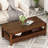 Rectangular Coffee Table With Two Storage Drawer And 2-tier Storage Shelves-731840008