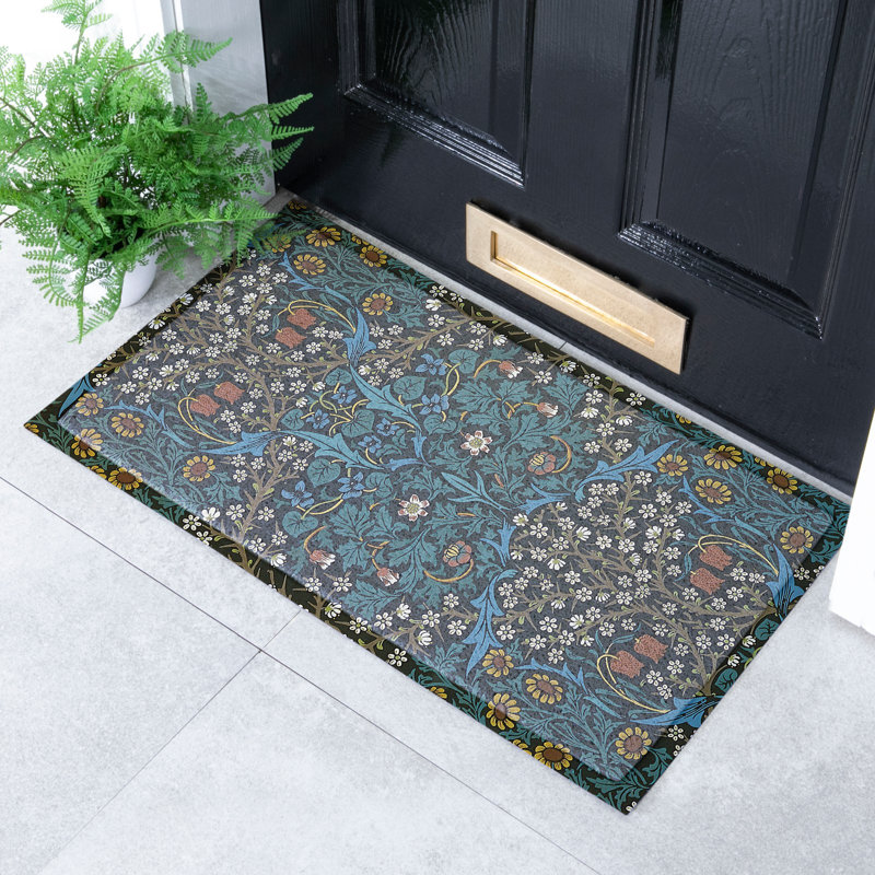 Non-Slip Doormat, Blue, 1cm W x 70cm L