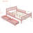 Full Size Wooden Frame Material Platform Bed Frame With Guardrails On Both Sides And Two With Storage Function Drawers,Pink-1679901084-1679901085