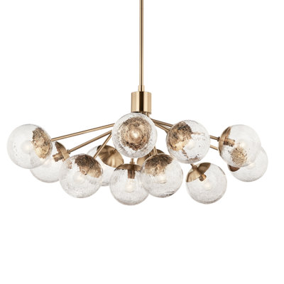 Steel Dimmable Globe Chandelier