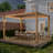 Patio Louvered Aluminum Pergola with Solar LED-104804878-104804876