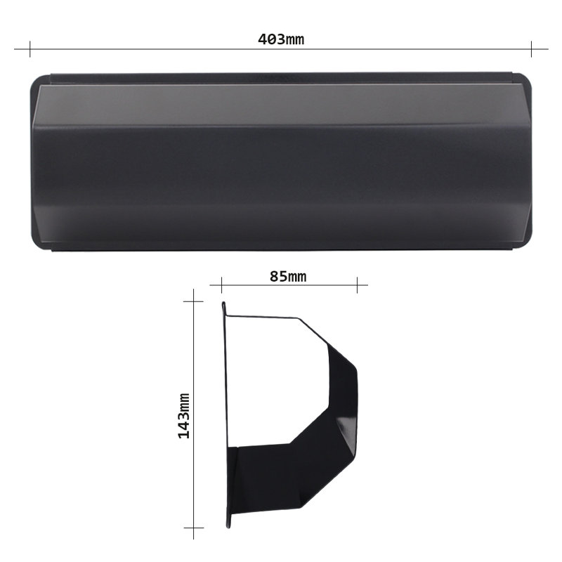 Bonnamere Steel Mail Slot, Anthracite