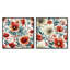 Henrietta - Ensemble de 2 collages floraux carrés-101848642-101848643