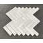 Carreau de mosaïque à chevrons / à chevrons blanc de Carrare (finition polie) 1 po x 4 po