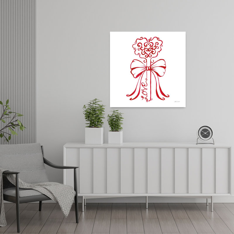 Art contemporain de la Saint-Valentin, H 24 po x l 24 po