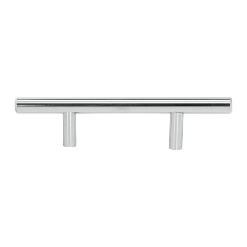 Solid Chrome Finish Metal Bar Pull Handle, 3" Center-to-Center