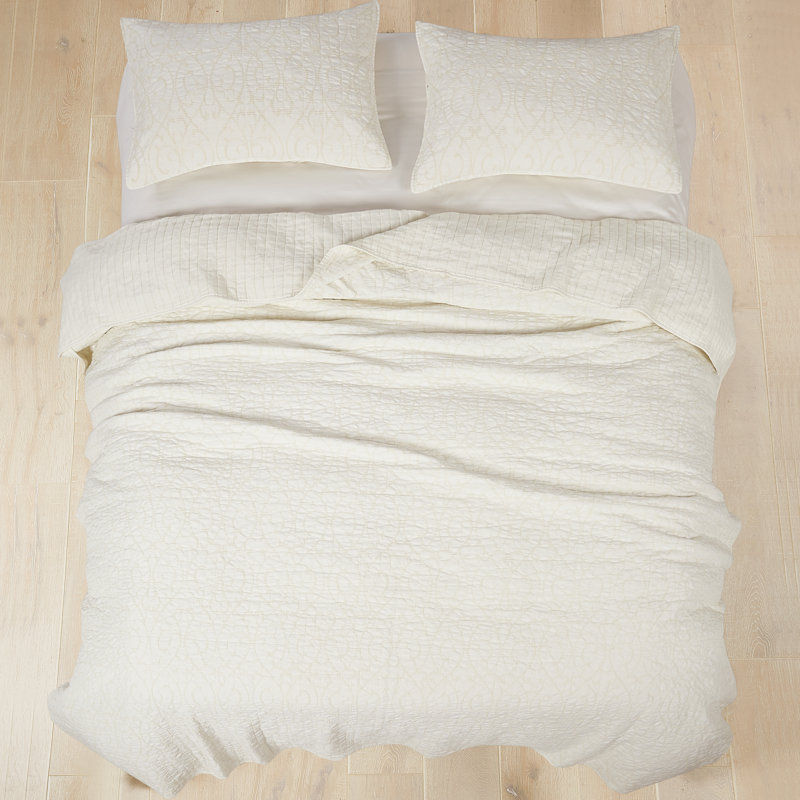 Beckett Polyester Quilt Set by Levtex Home, Twin Quilt + 1 Twin Sham, Taupe