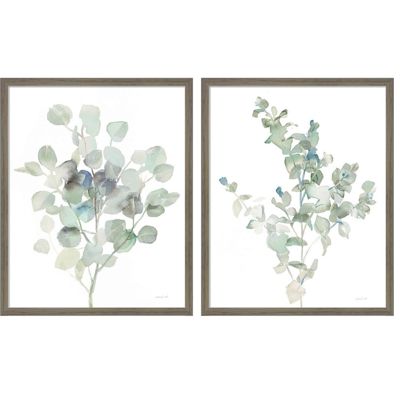 «Eucalyptus II & III Cool» par Danhui Nai - ensemble de 2 reproductions de cadres photo