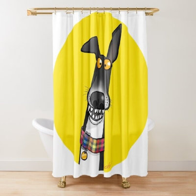 Cartoon Dog Shower Curtains, 71X71