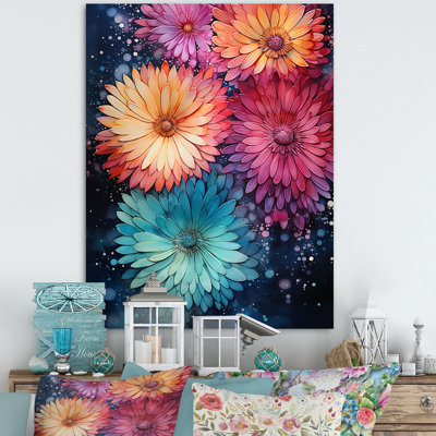 Colorful Botanicals Firework 3 - Botanicals Wall Art