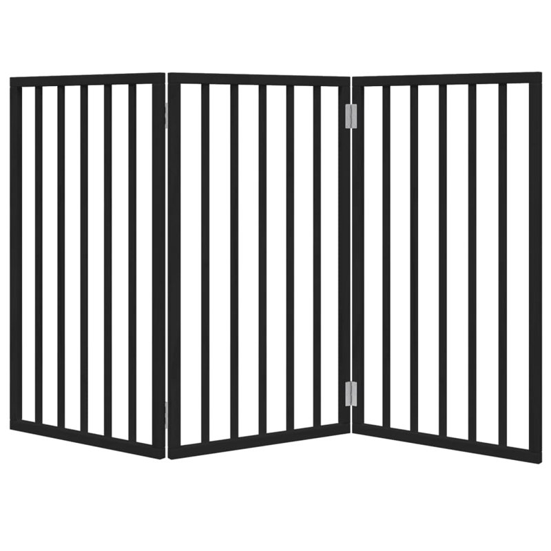 Wyanet Solid Wood Dog House Door, Black, 90cm H x 150cm W x 2cm D