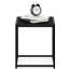 Industrial Style Side Table with Metal Frame-338908433